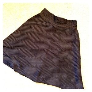 Black mid length skirt